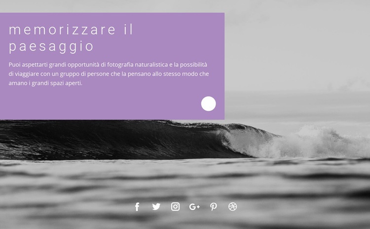 Ricordi di paesaggi marini Mockup del sito web