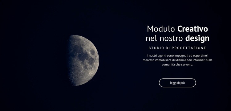 Tema spaziale nei progetti Modello HTML5