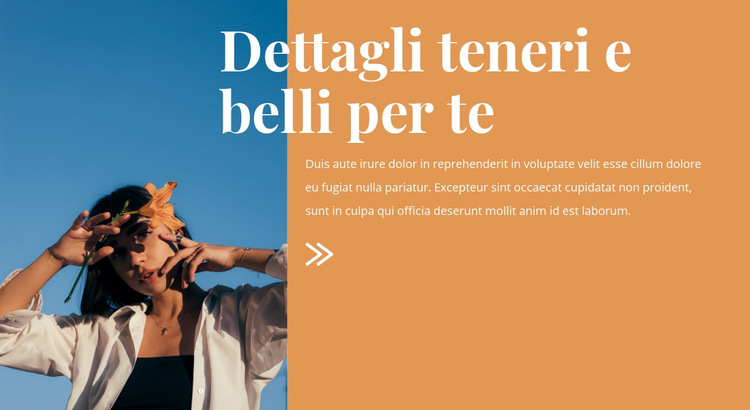 Bellissimi dettagli di moda Modello di sito Web