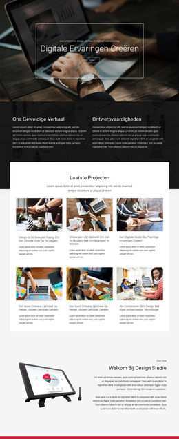 Webpagina Voor Crafting Digital Design Studio