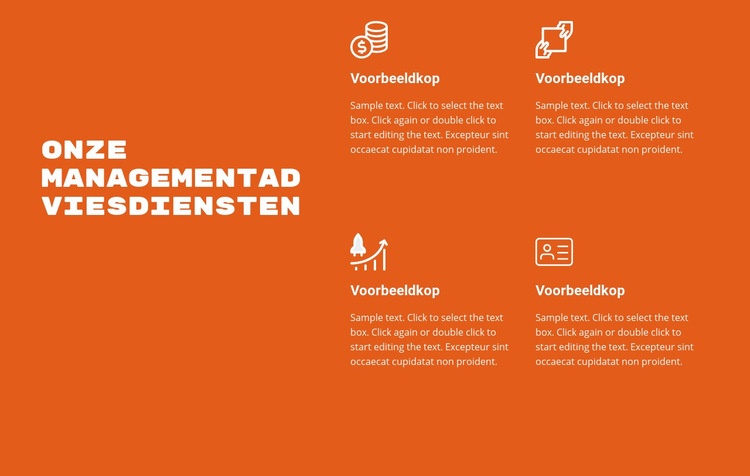 Adviesdiensten Website Builder-sjablonen