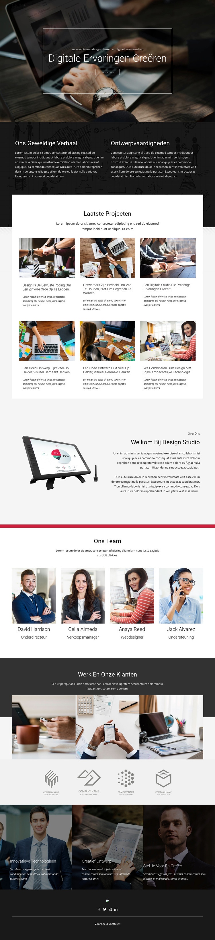 Crafting Digital Design Studio Website ontwerp