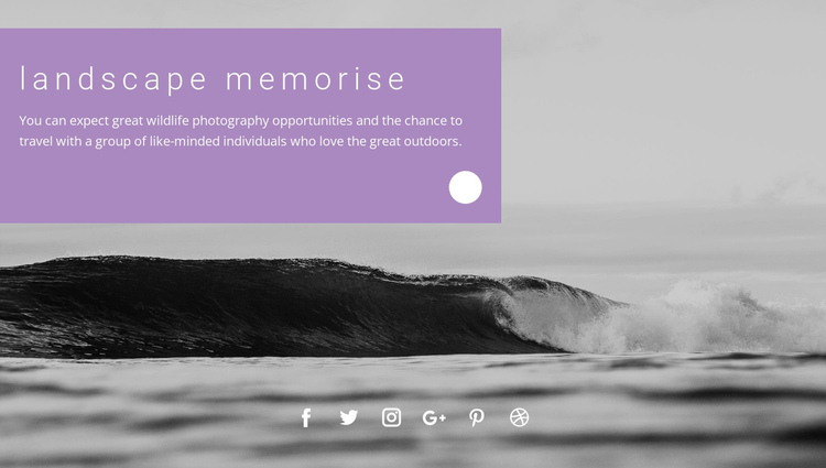 Sea landscape memories One Page Template