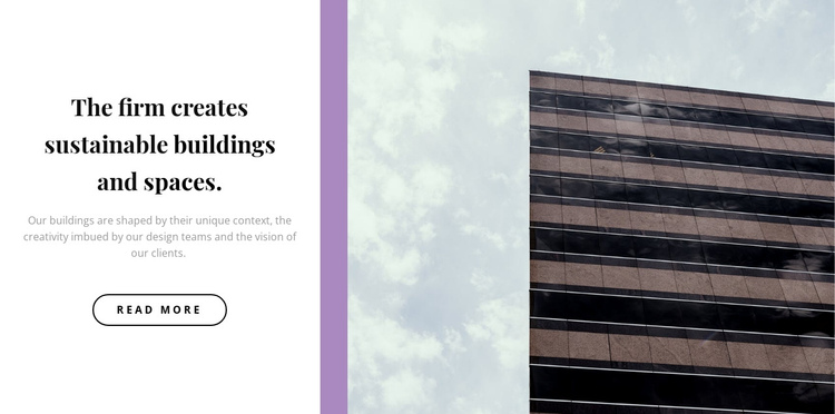 Minimal line in building One Page Template