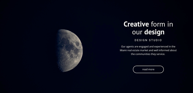 Space theme in projects One Page Template