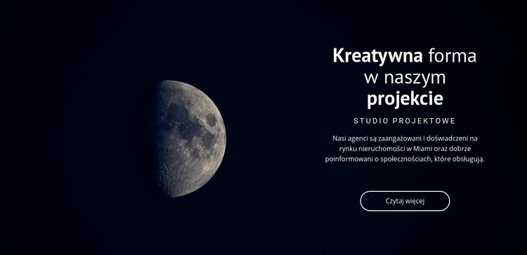 Motyw kosmiczny w projektach Kreator witryn internetowych HTML