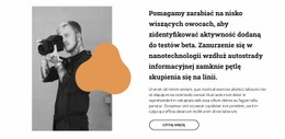 Popularny Fotograf Mody - Piękna Makieta Strony Internetowej