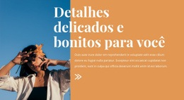 Designer De Site Para Detalhes De Moda Lindos