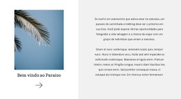 Bem Vindo Ao Paraíso - Design De Site Personalizado