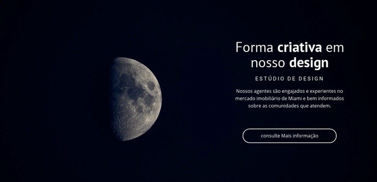 Tema de espaço em projetos Modelo HTML5