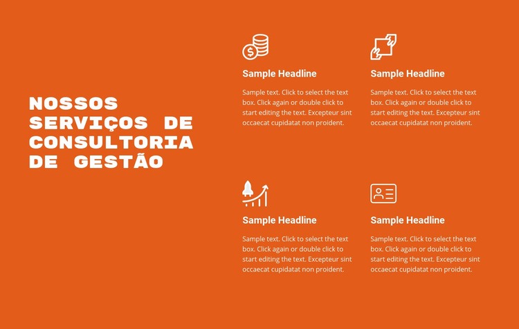 Serviços de consultoria Template Joomla