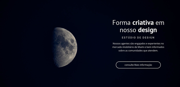 Tema de espaço em projetos Modelo de site