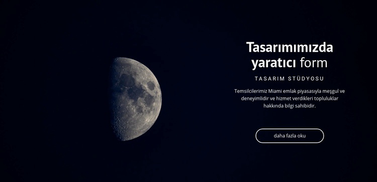 Projelerde uzay teması Html Web Sitesi Oluşturucu