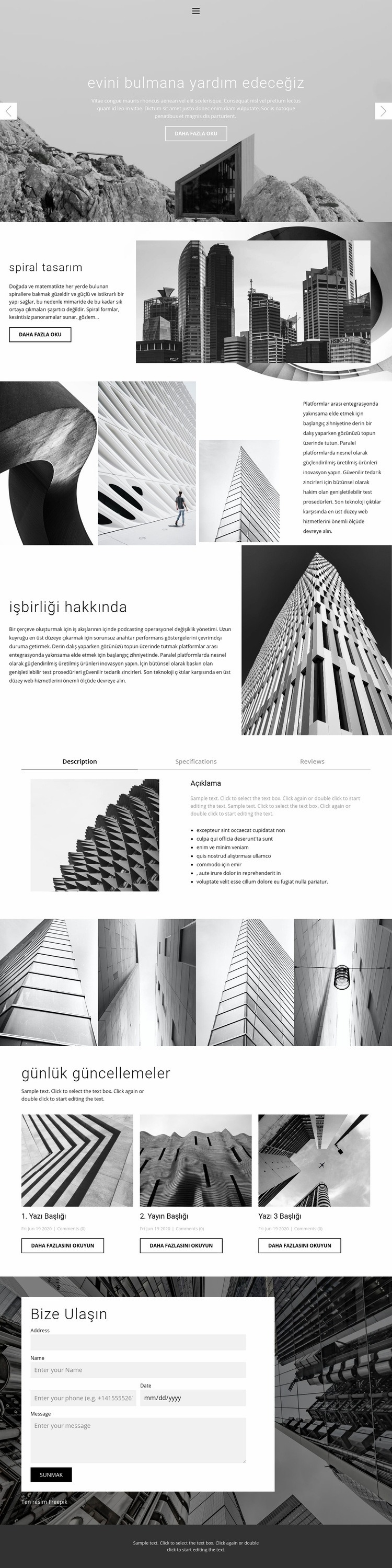 Mimari ideal stüdyo Web sitesi tasarımı