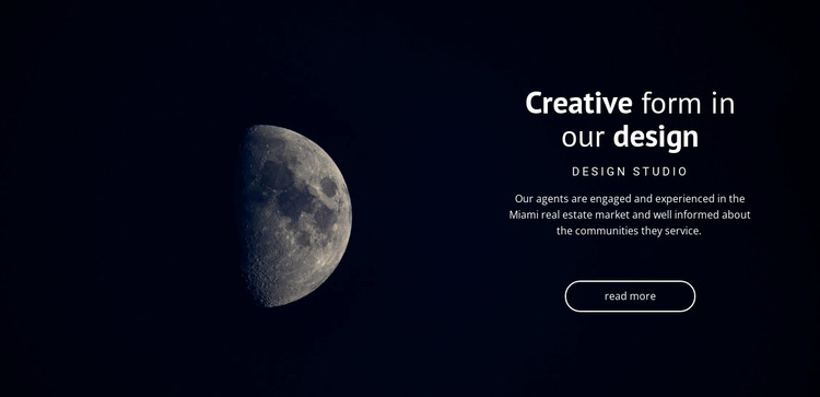 Space theme in projects Web Design