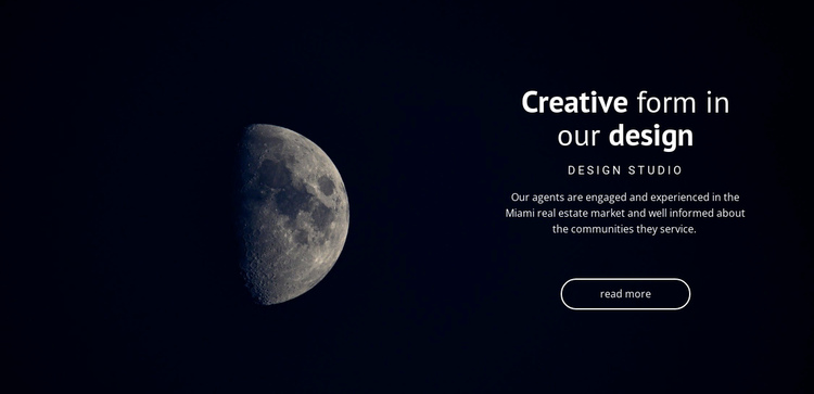 Space theme in projects Website Builder Software