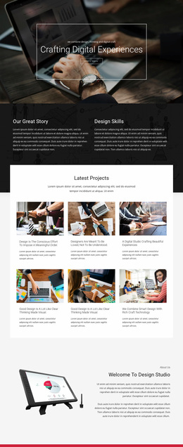 Crafting Digital Design Studio - Customizable Professional Homepage Design