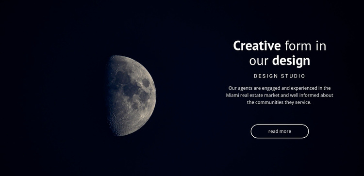 Space theme in projects Website Design