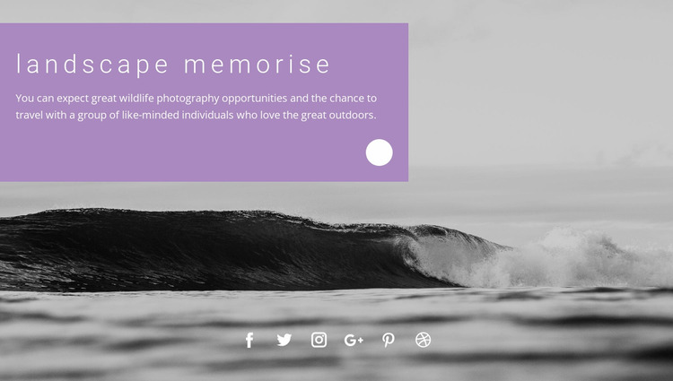 Sea landscape memories Website Mockup