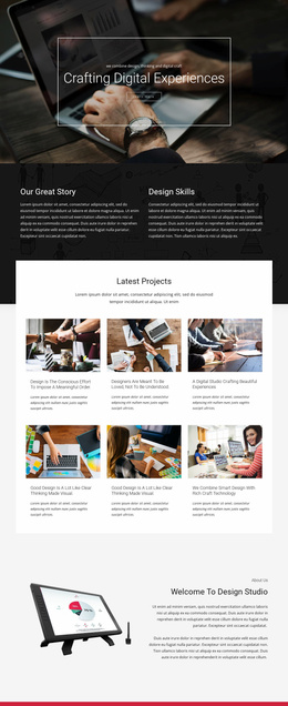 Crafting Digital Design Studio - Business Premium Website Template