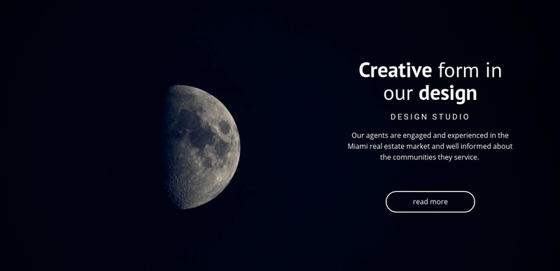 Space theme in projects Wix Template Alternative