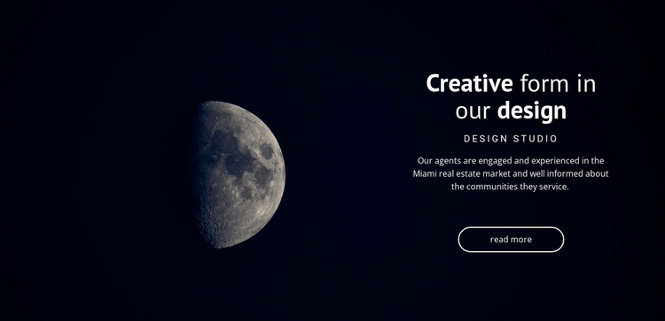 Space theme in projects WordPress Website Builder