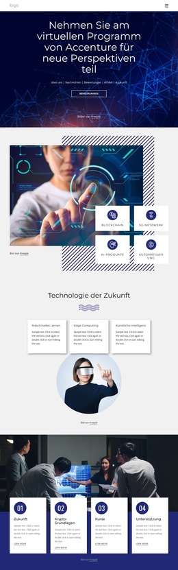 Neue Technologische Perspektiven – Fertiges Website-Design