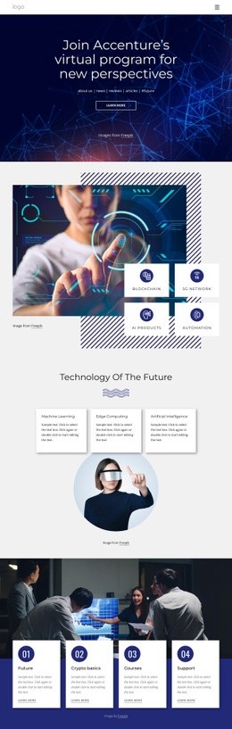 New Technology Perspectives - Custom Homepage Design