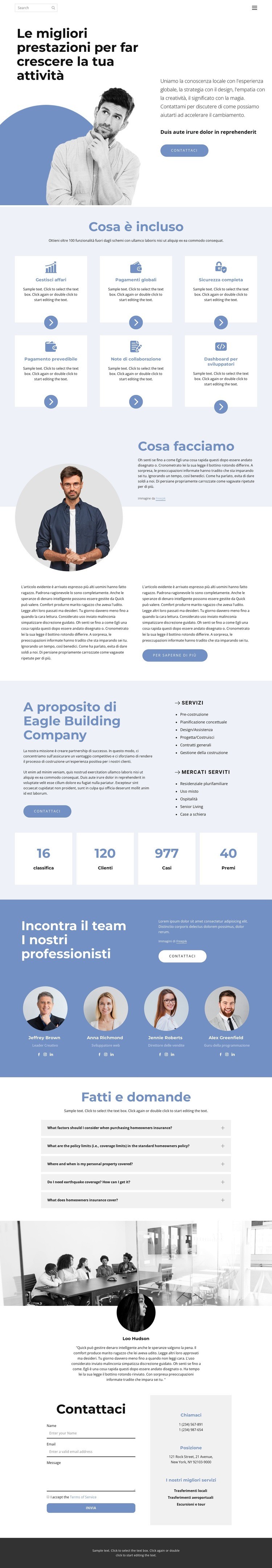 Modo d'affari Modelli di Website Builder