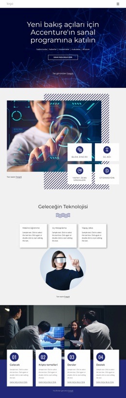 Yeni Teknoloji Perspektifleri Bir Sayfa Şablonu