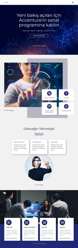 Yeni Teknoloji Perspektifleri Sayfa Şablonu
