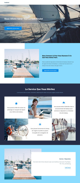 Voyager En Bateau – Page De Destination HTML