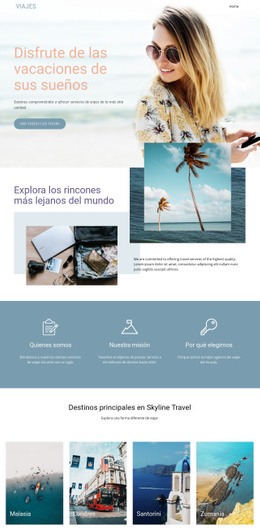 Maqueta De Sitio Web Más Creativa Para Agencia De Viajes De Ensueño