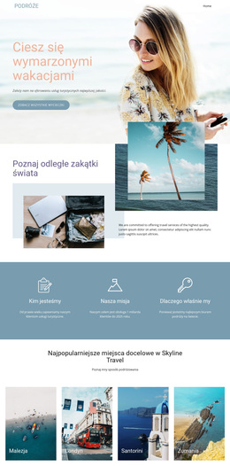 Agencja podróży marzeń Motywy WordPress