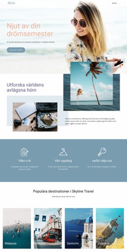 Dream Travel Agency - Skapa Vackra Mallar