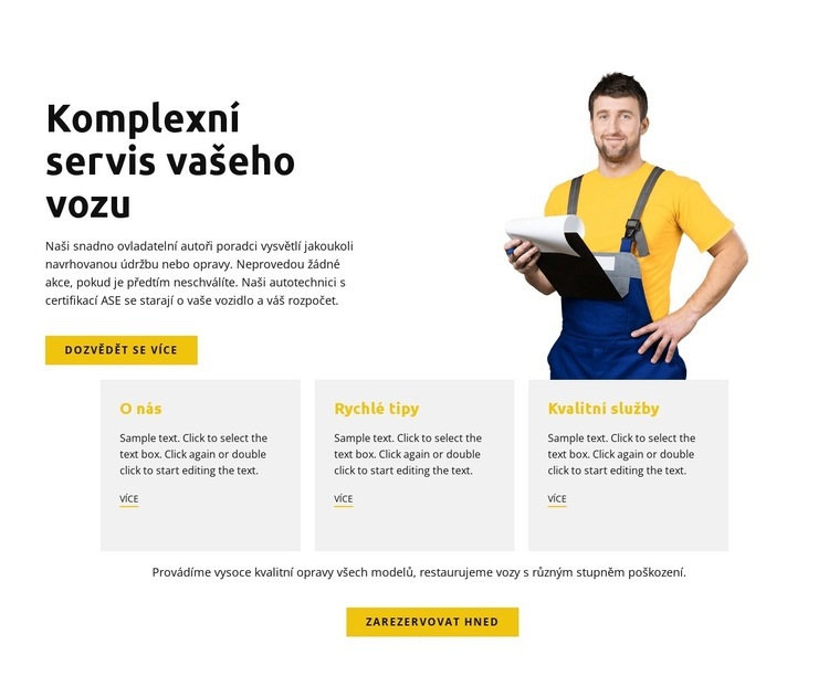 Vaše auto je pod kontrolou Šablona CSS