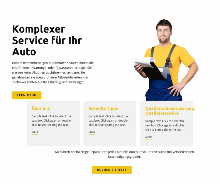 Dein Auto ist unter Kontrolle Joomla Vorlage