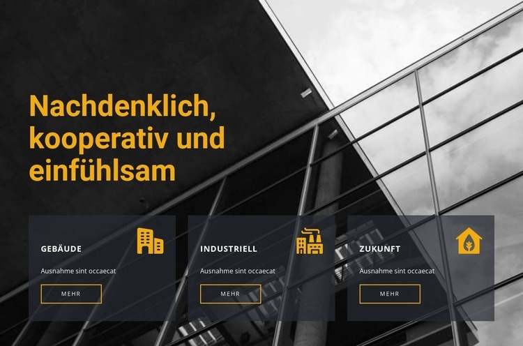 Entwicklung im großen Maßstab Website Builder-Vorlagen