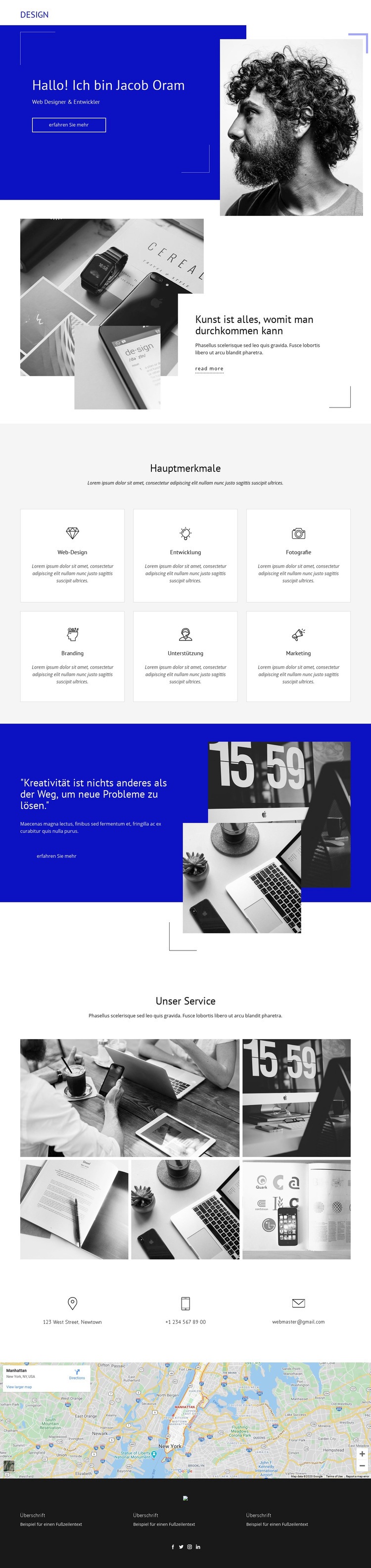 Jacob Oram Portfolio Website design