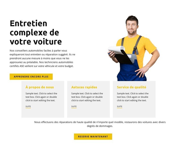 Votre voiture est sous contrôle Conception de site Web