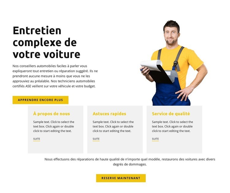 Votre voiture est sous contrôle Modèle HTML5