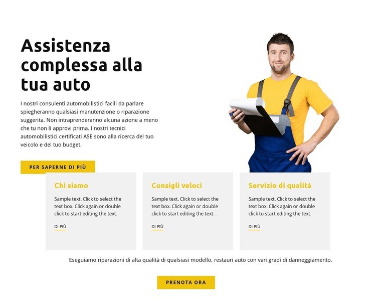 La tua macchina è sotto controllo Modelli di Website Builder