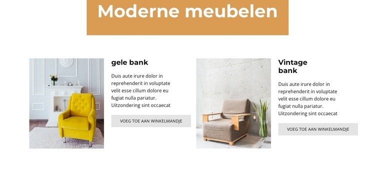 Hoe comfort te creëren? Website mockup