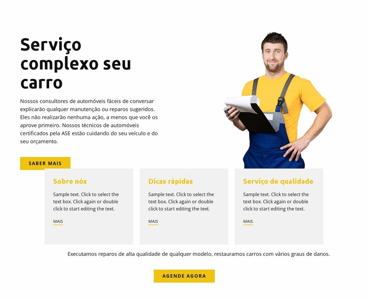 Seu carro está sob controle Template Joomla