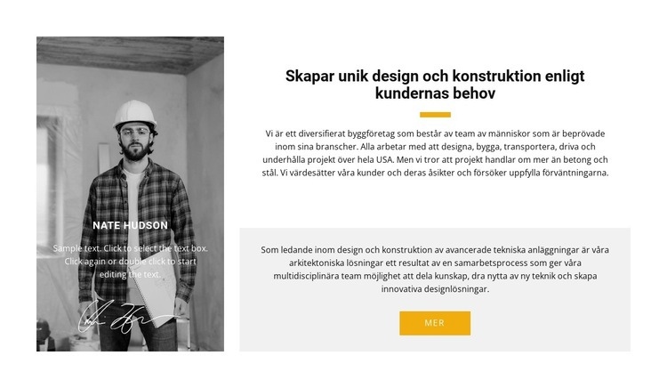 Chefsingenjör om projektet CSS -mall