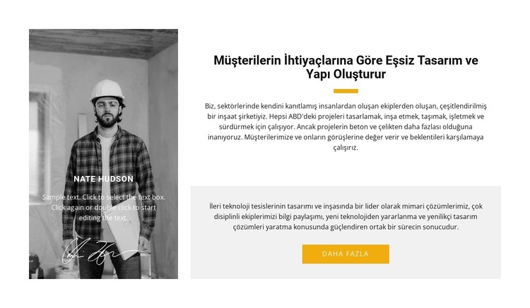 Proje hakkında baş mühendis HTML Şablonu