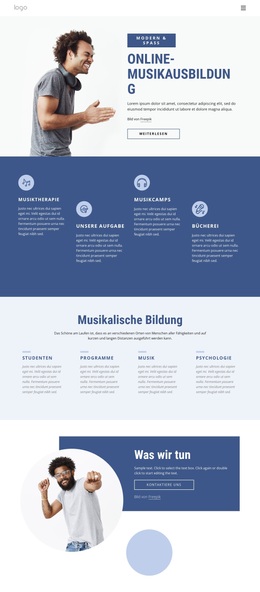 Musikunterricht Im Internet – Inspiration Für WordPress-Themes