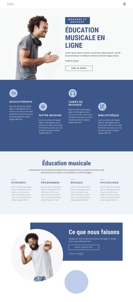 Formation Musicale En Ligne : Modèle De Site Web Simple