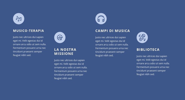 Corsi di musica Costruttore di siti web HTML