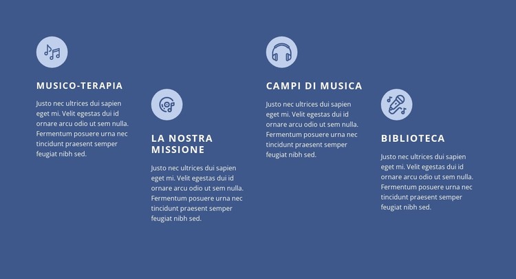 Corsi di musica Modello CSS